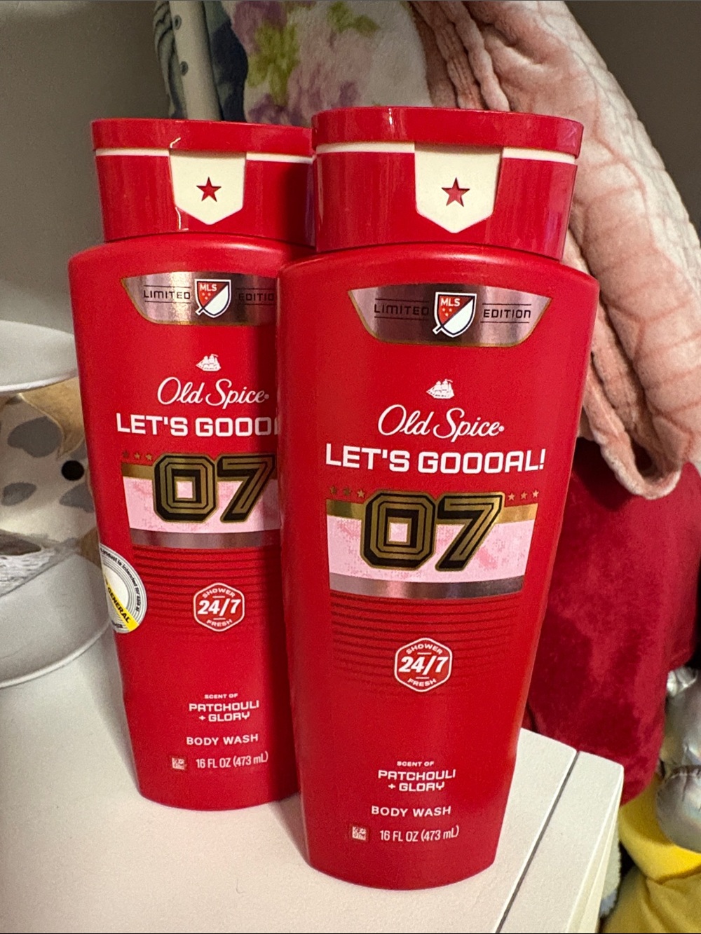 Old Spice Let’s Goooal 07 Body Wash MLS Limited Edition Set of 2 New